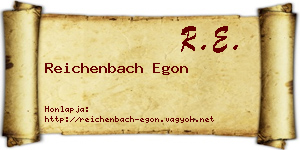 Reichenbach Egon névjegykártya